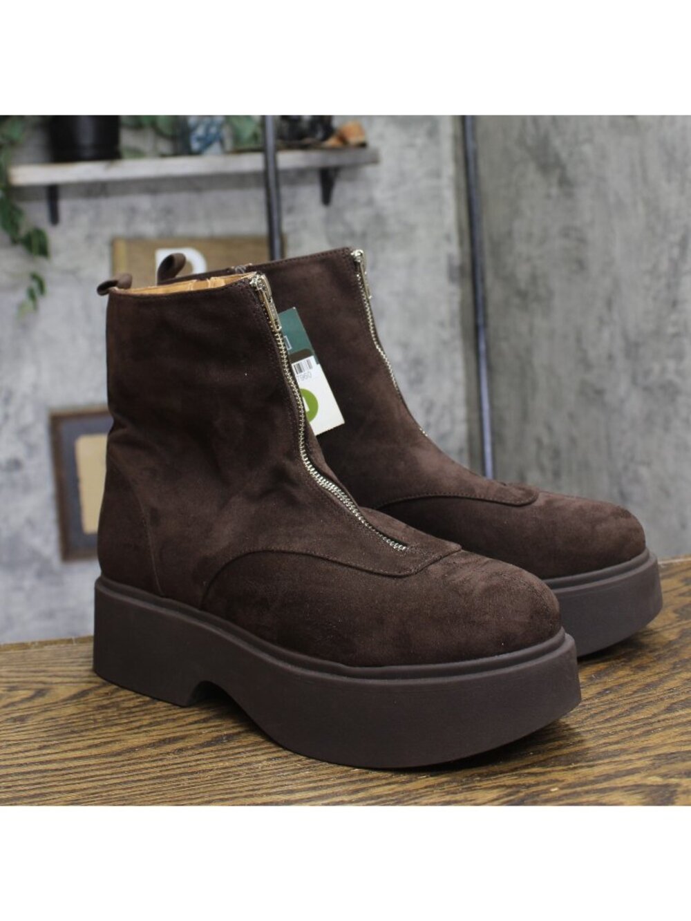 Wild Fable Honor Combat Platform Boots Faux Suede 94568515 Dark Brown 11M